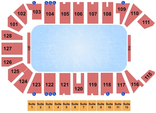 STARS ON ICE Seating Map Seating Chart