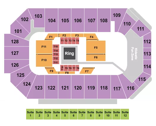 WRESTLING Seating Map Seating Chart