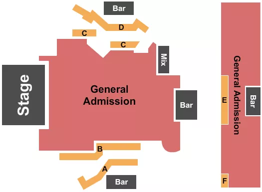 ENDSTAGE GA 2 Seating Map Seating Chart