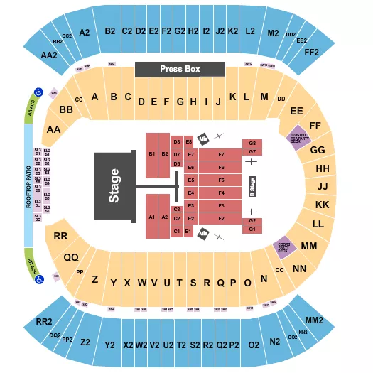 COMMONWEALTH STADIUM EDMONTON POST MALONE Seating Map Seating Chart