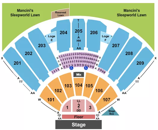 ENDSTAGE Seating Map Seating Chart