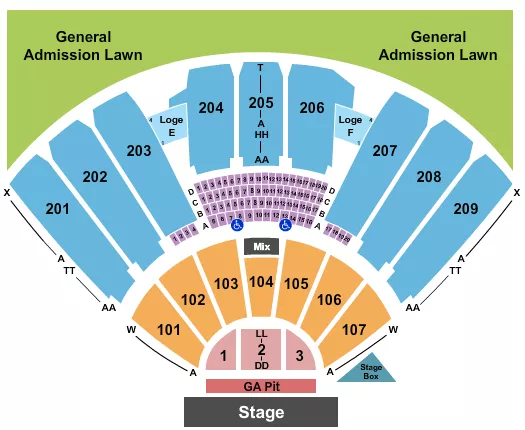 ENDSTAGE SMALL GA PIT Seating Map Seating Chart