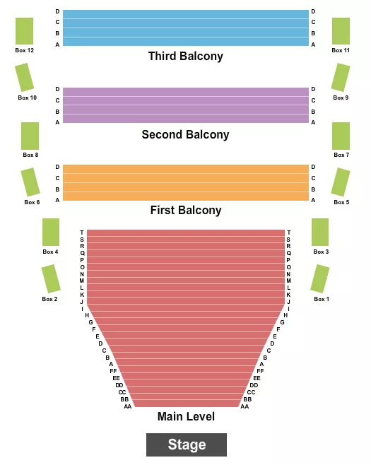 ENDSTAGE 2 Seating Map Seating Chart