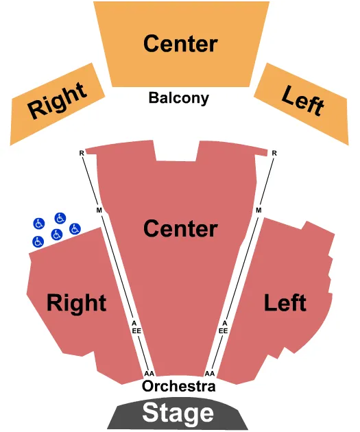 END STAGE Seating Map Seating Chart