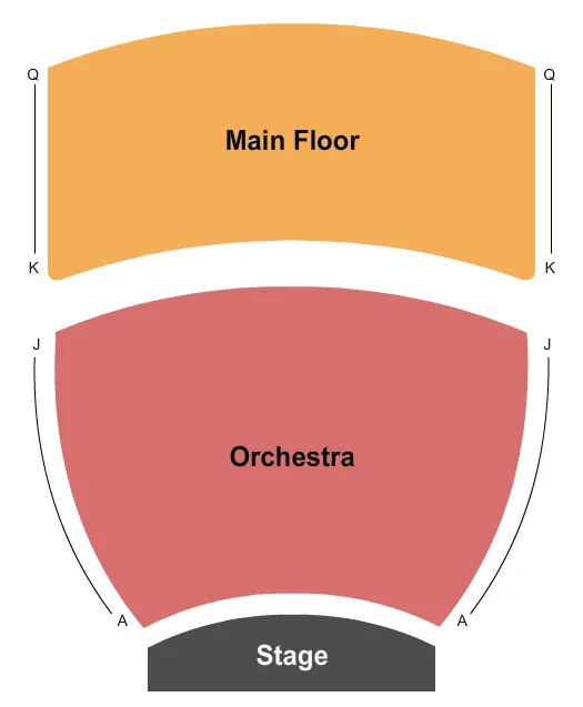 THE BAKER BAUM CONCERT HALL AT CONRAD PREBYS PERFORMING ARTS CENTER END STAGE Seating Map Seating Chart