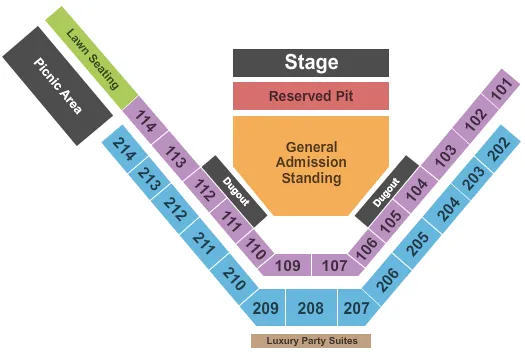 CHRIS YOUNG Seating Map Seating Chart