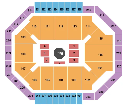 UFC Seating Map Seating Chart
