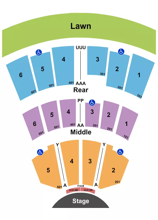 CONSTELLATION BRANDS MARVIN SANDS PERFORMING ARTS CENTER ENDSTAGE PIT 2 Seating Map Seating Chart