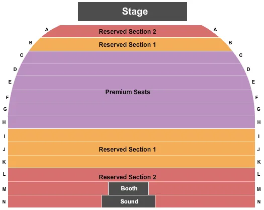 END STAGE Seating Map Seating Chart