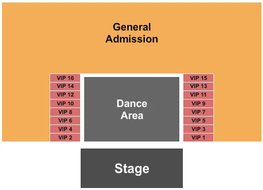 GENERAL ADMISSION VIP Seating Map Seating Chart