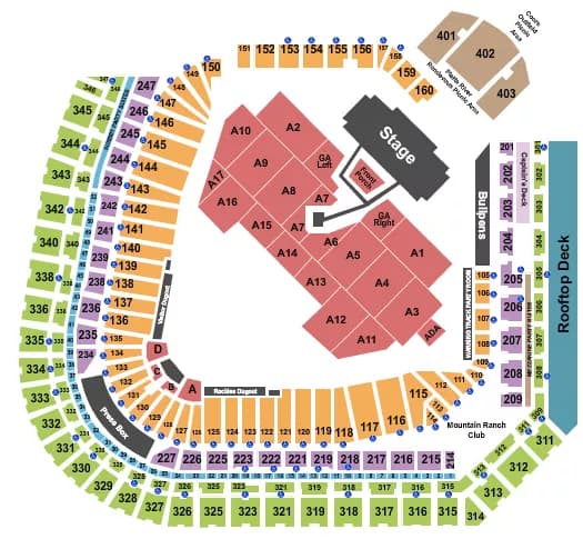 NOAH KAHAN Seating Map Seating Chart