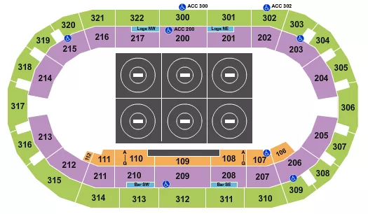 NCAA WRESTLING Seating Map Seating Chart