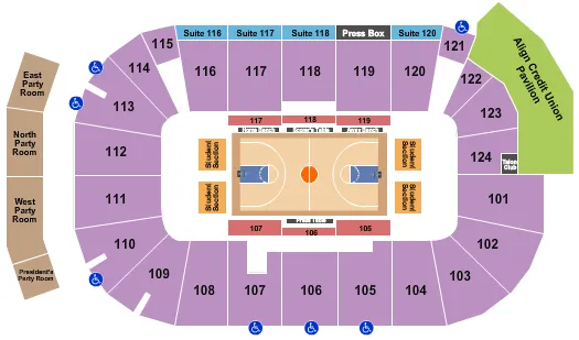 BASKETBALL Seating Map Seating Chart