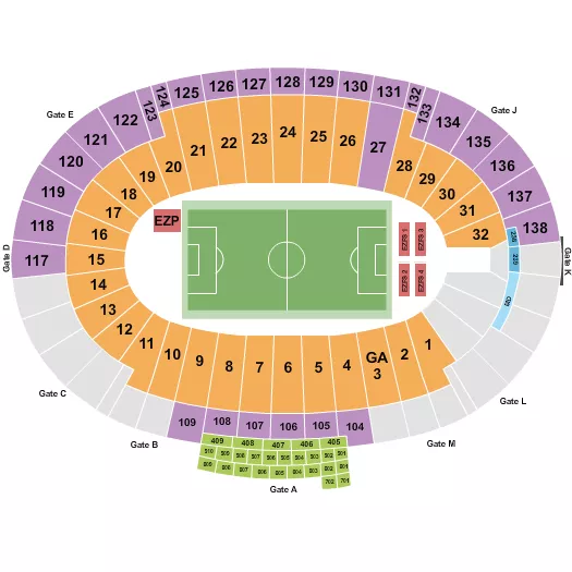 SOCCER 4 Seating Map Seating Chart