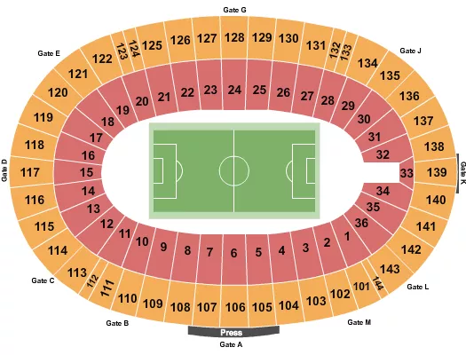 SOCCER Seating Map Seating Chart