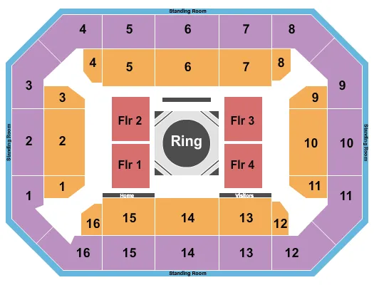 COVELLI CENTER COLUMBUS WRESTLING 2 Seating Map Seating Chart