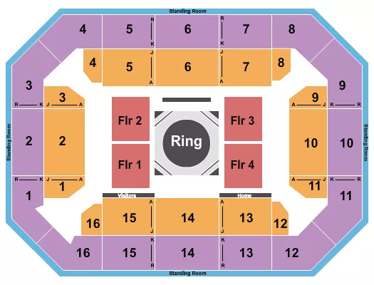 COVELLI CENTER COLUMBUS WRESTLING 2 Seating Map Seating Chart
