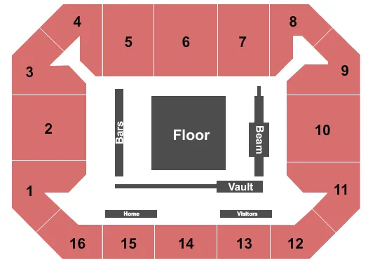 COVELLI CENTER COLUMBUS GYMNASTICS Seating Map Seating Chart