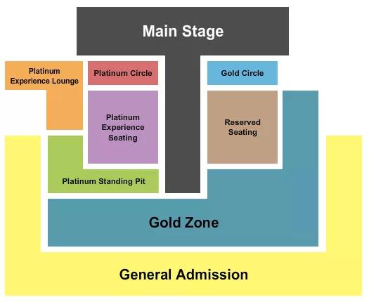 COUNTRY THUNDER Seating Map Seating Chart