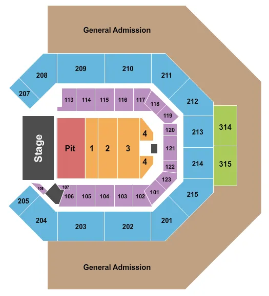 ENDSTAGE 4 Seating Map Seating Chart
