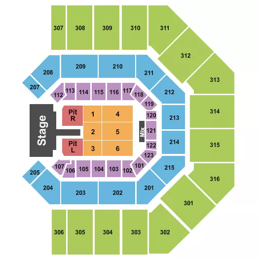LUKE BRYAN Seating Map Seating Chart