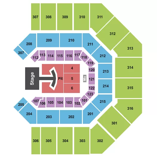 THE LUMINEERS Seating Map Seating Chart