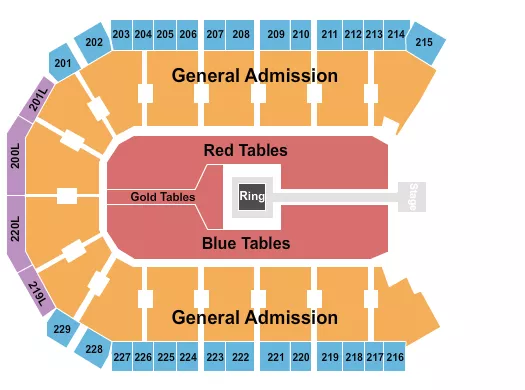 BOXING 2 Seating Map Seating Chart