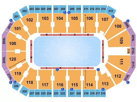 ICE SHOW Seating Map Seating Chart