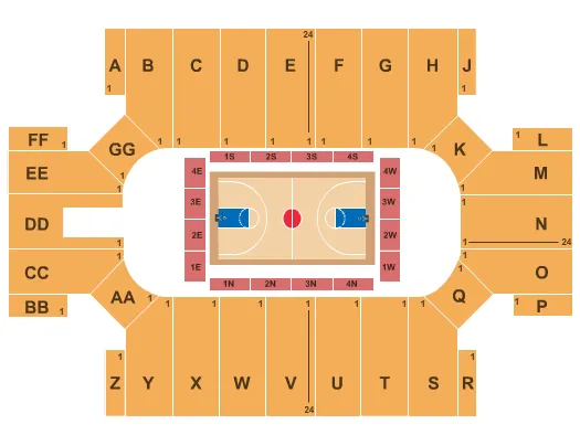BASKETBALL Seating Map Seating Chart