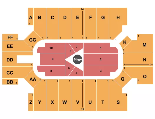 CENTER STAGE 2 Seating Map Seating Chart