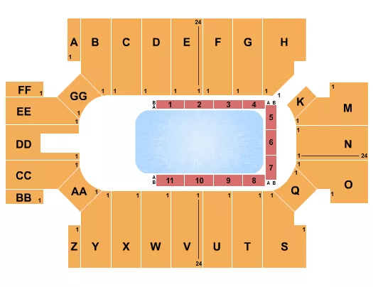 DISNEY ON ICE Seating Map Seating Chart