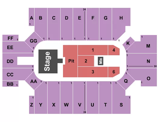 DUSTIN LYNCH Seating Map Seating Chart