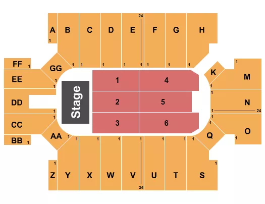END STAGE Seating Map Seating Chart