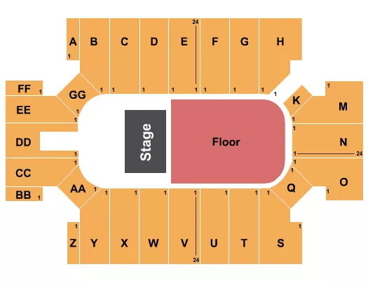 HALF HOUSE GA FLOOR Seating Map Seating Chart