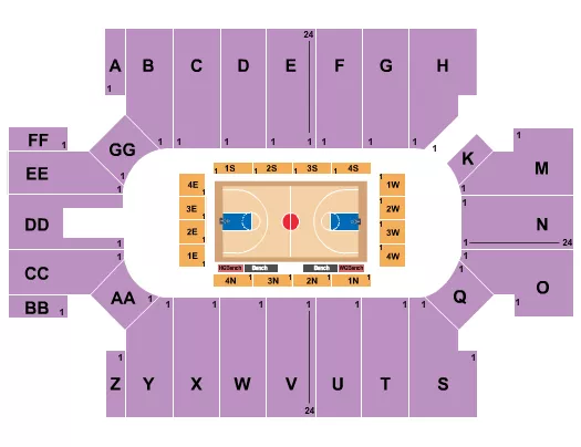 HARLEM GLOBETROTTERS Seating Map Seating Chart