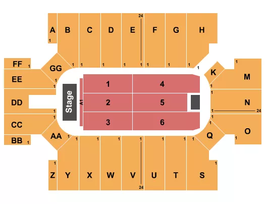JEFF DUNHAM Seating Map Seating Chart