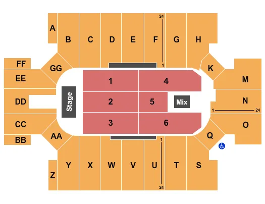 KEVIN HART Seating Map Seating Chart