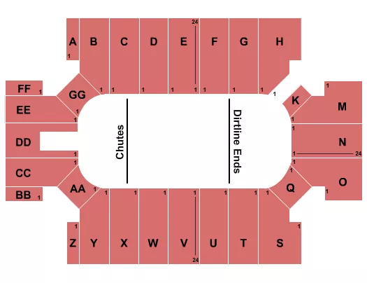 RODEO Seating Map Seating Chart
