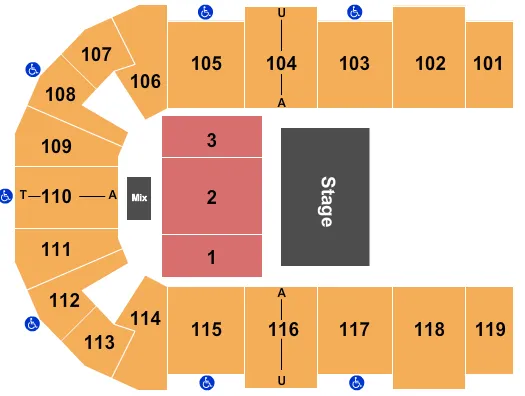 BRIT FLOYD Seating Map Seating Chart
