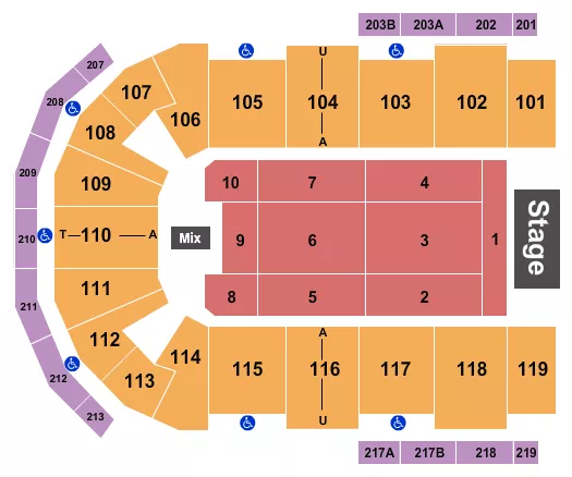 ENDSTAGE 6B Seating Map Seating Chart