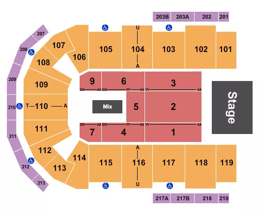ENDSTAGE 9 Seating Map Seating Chart
