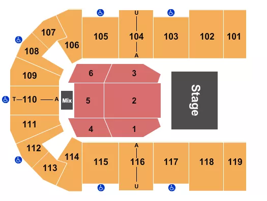 HALF HOUSE 6 Seating Map Seating Chart