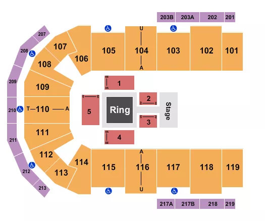 WRESTLING Seating Map Seating Chart