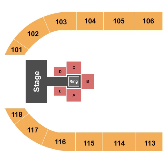 EPW WRESTLING Seating Map Seating Chart