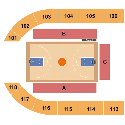 HARLEM GLOBETROTTERS Seating Map Seating Chart