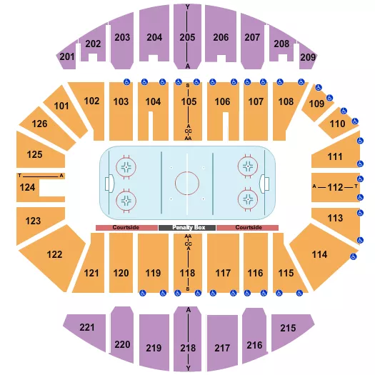 CROWN COLISEUM THE CROWN CENTER HOCKEY Seating Map Seating Chart