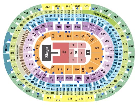 CRYPTOCOM ARENA ALEX WARREN Seating Map Seating Chart
