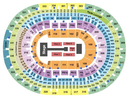 CRYPTOCOM ARENA ANUEL AA Seating Map Seating Chart