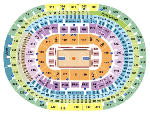 CRYPTOCOM ARENA BASKETBALL GLOBETROTTERS Seating Map Seating Chart