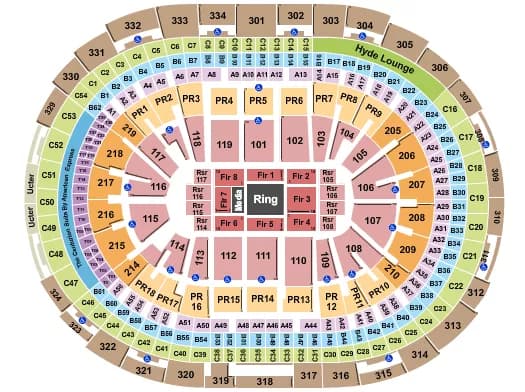 CRYPTOCOM ARENA BOXING Seating Map Seating Chart